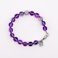 Frosted Glass Bead Bracelet: Sea Glass Style, Aqua, Pink, Purple Stackable Jewelry