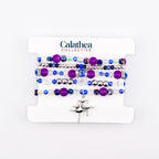Star Shine Bracelet Collection - Purple and Blue Stackable Bracelets