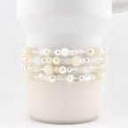 Sparkling White Beaded Bracelet