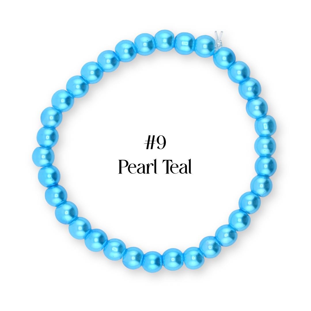 Blue Beaded Stretch Bracelet | Minimalist Bead Stacking Bracelet