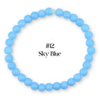 Blue Beaded Stretch Bracelet | Minimalist Bead Stacking Bracelet