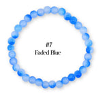 Blue Beaded Stretch Bracelet | Minimalist Bead Stacking Bracelet