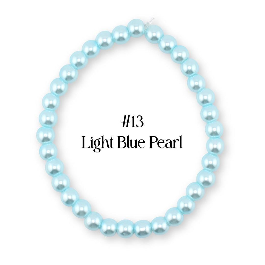 Blue Beaded Stretch Bracelet | Minimalist Bead Stacking Bracelet
