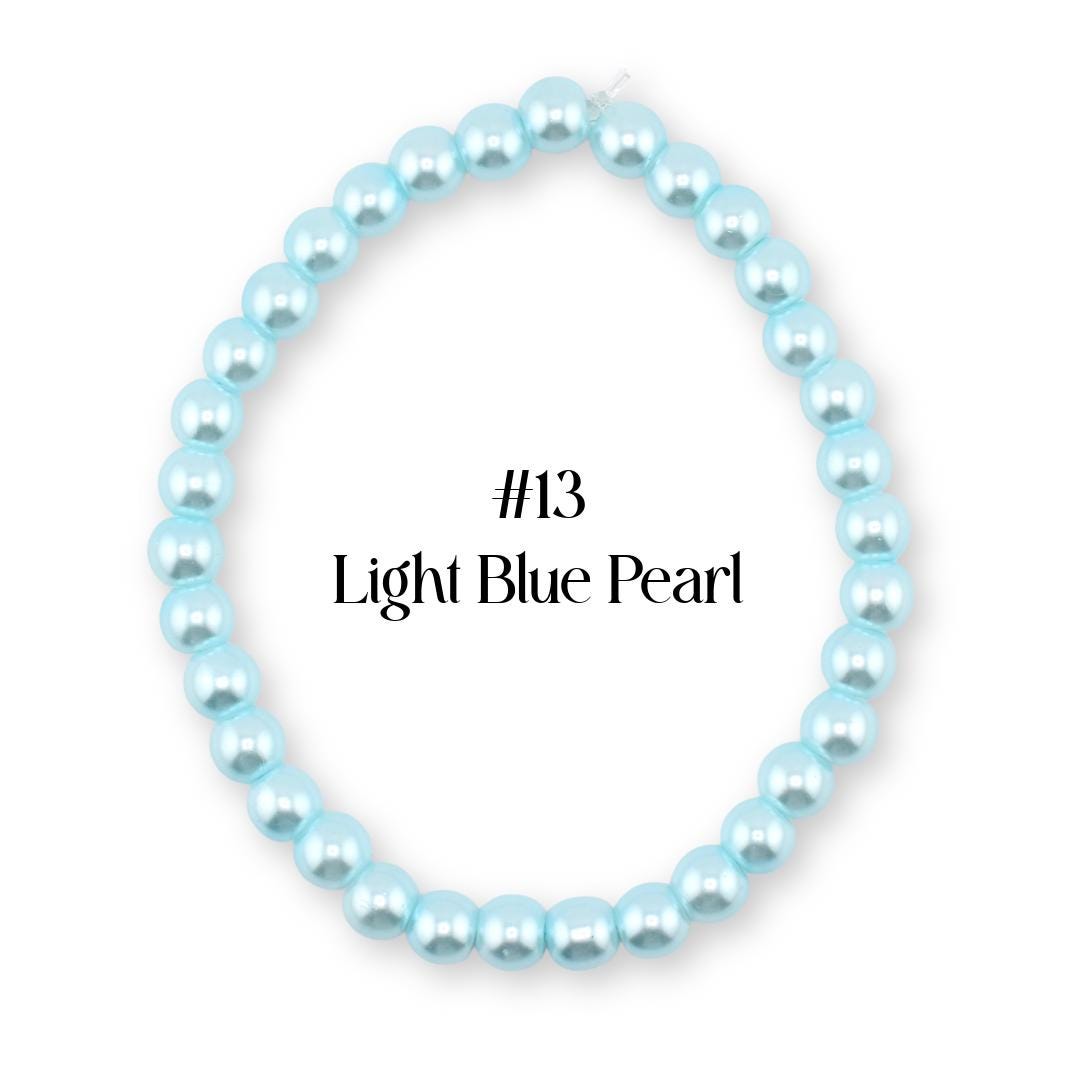 Blue Beaded Stretch Bracelet | Minimalist Bead Stacking Bracelet