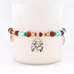 Handmade Horse Charm Bracelet with Turquoise and Silver Accents