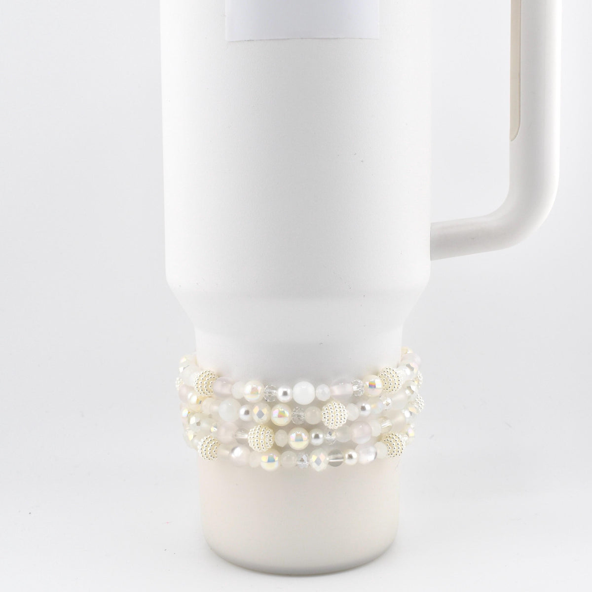 Sparkling White Beaded Bracelet