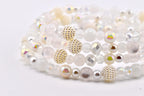 Sparkling White Beaded Bracelet