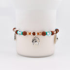 Handmade Horse Charm Bracelet with Turquoise and Silver Accents