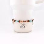 Handmade Horse Charm Bracelet with Turquoise and Silver Accents