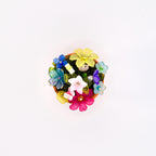 Mini Beaded Flower Arrangement in Tiny Mug or Clay Pot | Handmade Flowers on Moss | Pastel Desk Decor | Forever Bouquet | Fairy Garden Gift