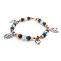 Handmade Horse Charm Bracelet with Turquoise and Silver Accents