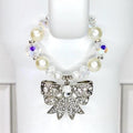 Pearl Elegance Bow Tumbler Handle Charm Bracelet