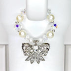 Pearl Elegance Bow Tumbler Handle Charm Bracelet