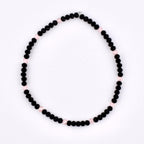 Rosewater and Onyx Bracelet Collection: Pink and Black Beaded Bracelets