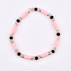 Rosewater and Onyx Bracelet Collection: Pink and Black Beaded Bracelets