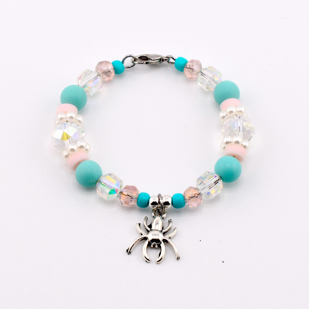 Pink and Teal Halloween Charm Tumbler Handle Bracelet