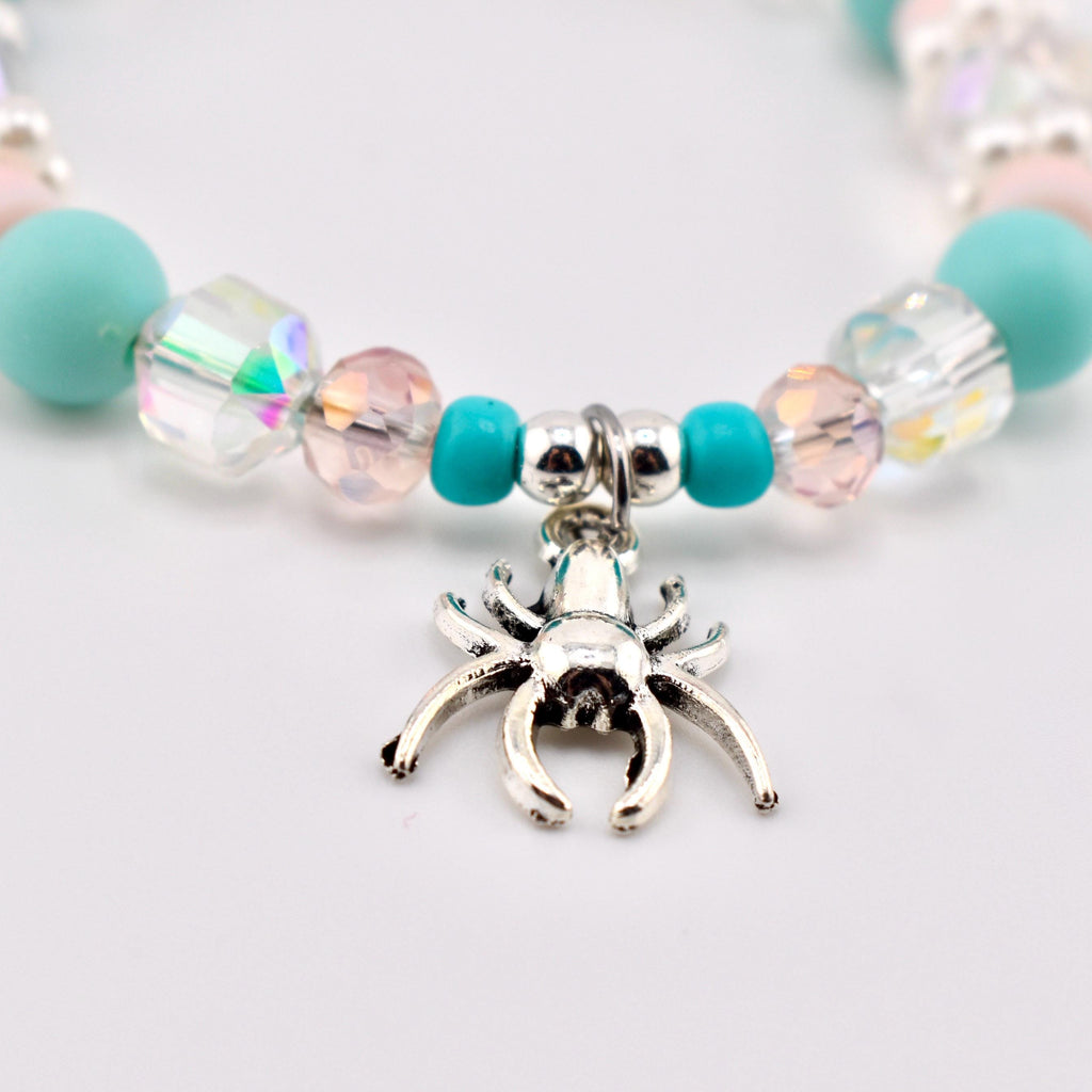 Pink and Teal Halloween Charm Tumbler Handle Bracelet