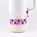 Sparkling Lilac Purple Bracelet Collection: Purple and Silver Beaded Stackable Bracelets