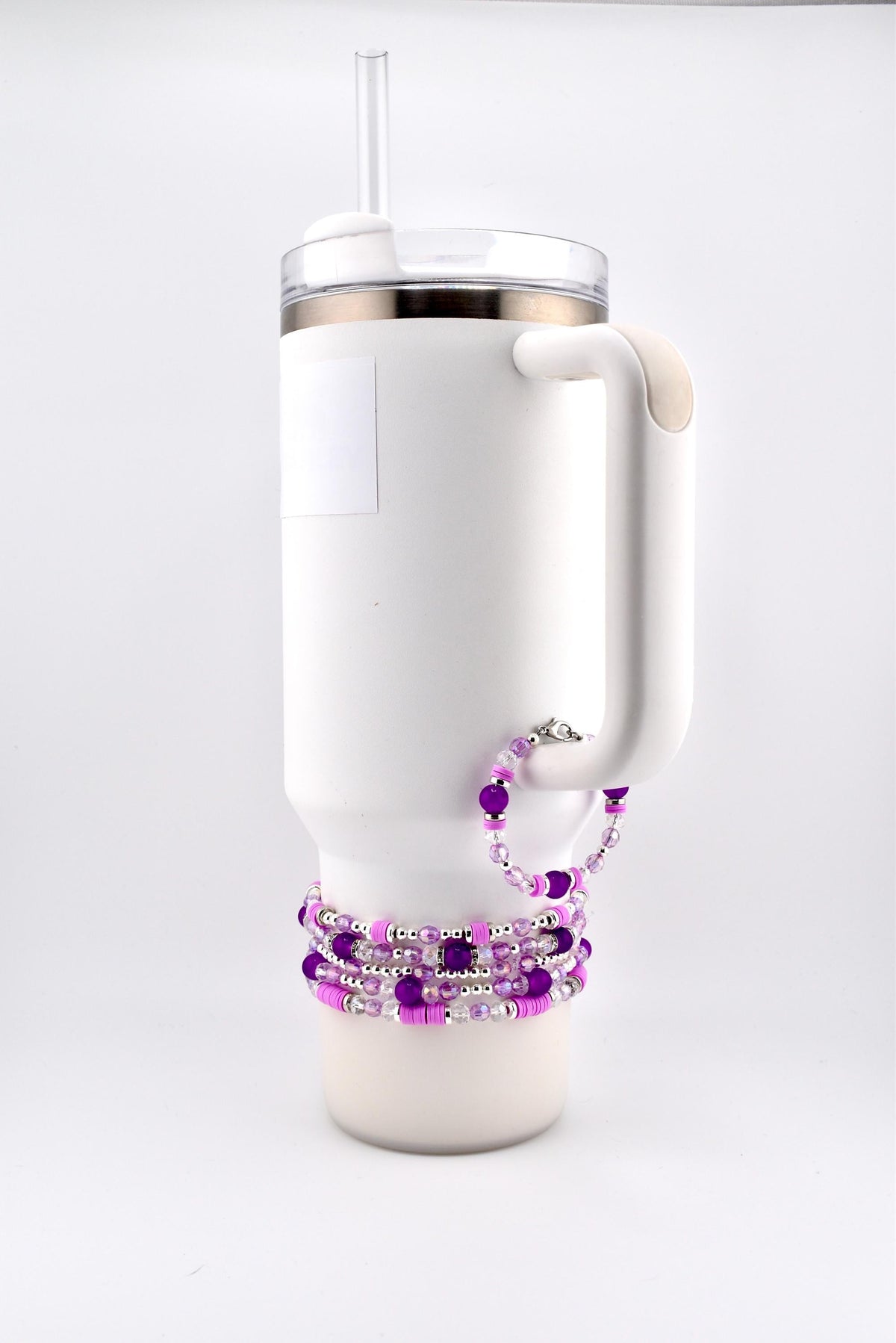 Sparkling Lilac Purple Bracelet Collection: Purple and Silver Beaded Stackable Bracelets