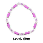 Sparkling Lilac Purple Bracelet Collection: Purple and Silver Beaded Stackable Bracelets