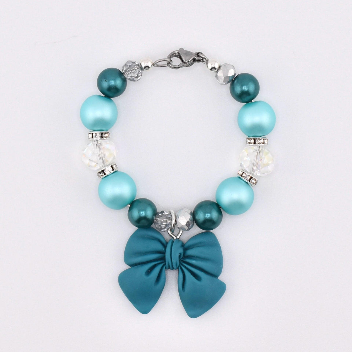 Simple Bow Charm Tumbler Handle Bracelet