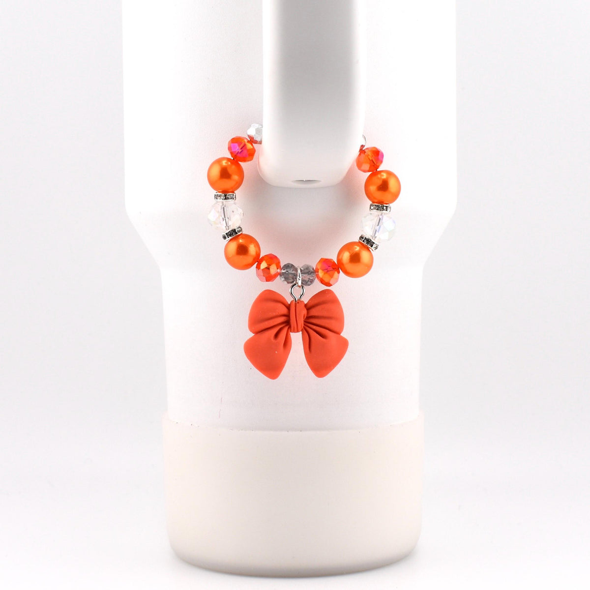 Simple Bow Charm Tumbler Handle Bracelet