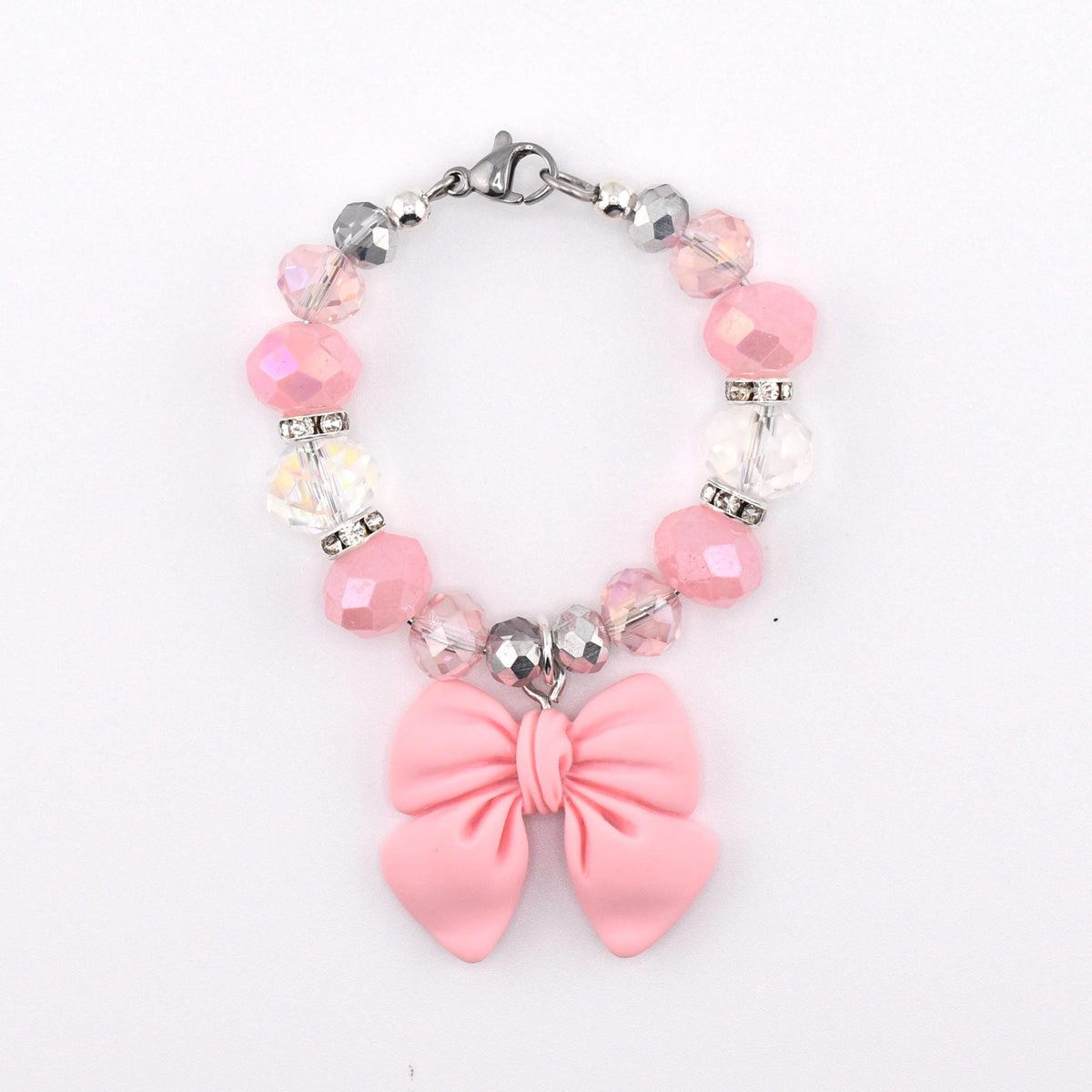 Simple Bow Charm Tumbler Handle Bracelet