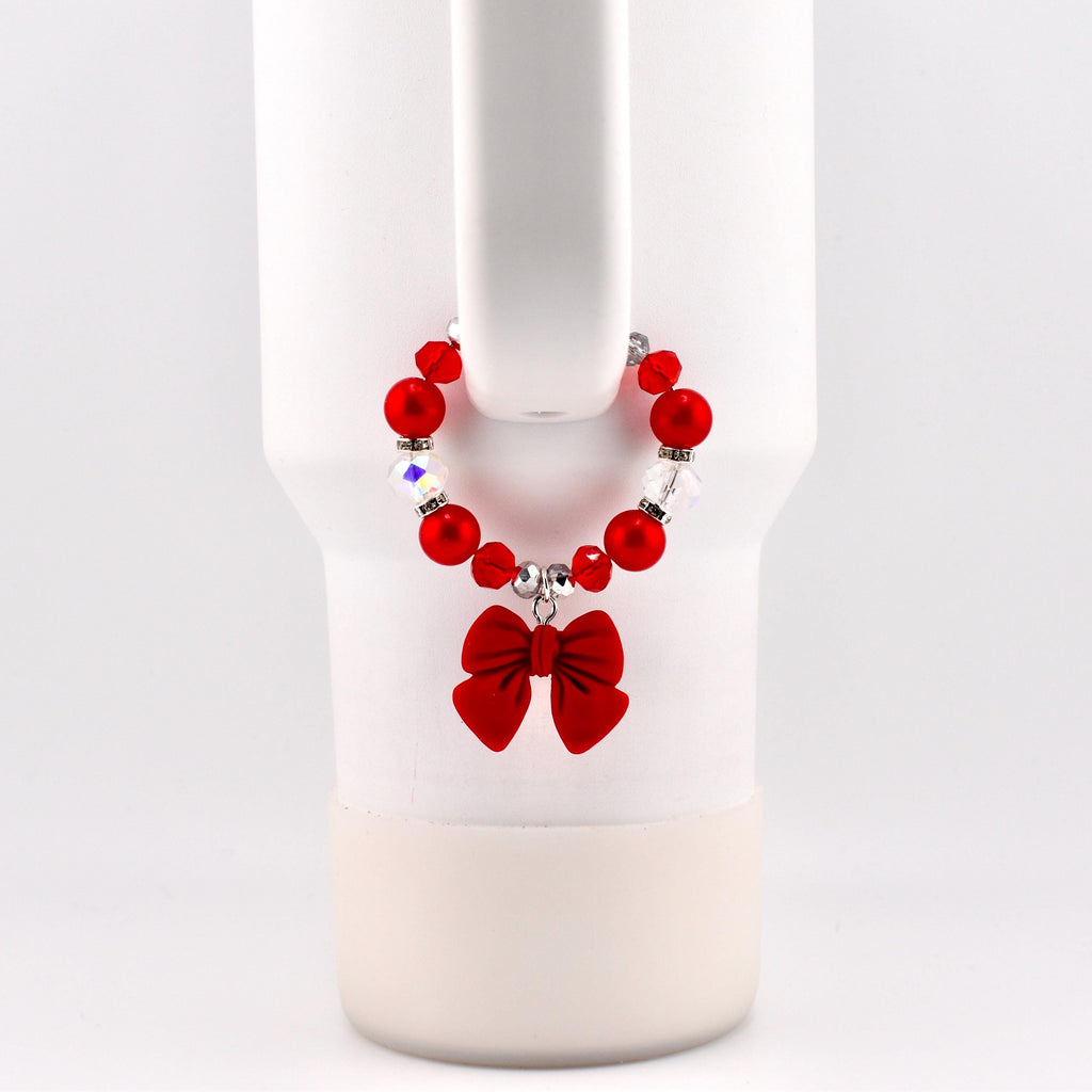 Simple Bow Charm Tumbler Handle Bracelet