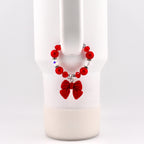 Simple Bow Charm Tumbler Handle Bracelet