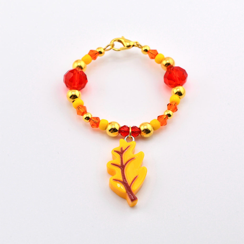 Fall Colored Tumbler Handle Charm - Leaf, Pumpkin & Acorn Design