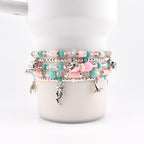 Pink and Teal Halloween Charm Bracelet Collection