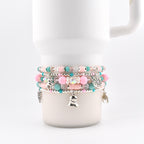 Pink and Teal Halloween Charm Bracelet Collection