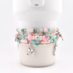 Pink and Teal Halloween Charm Bracelet Collection