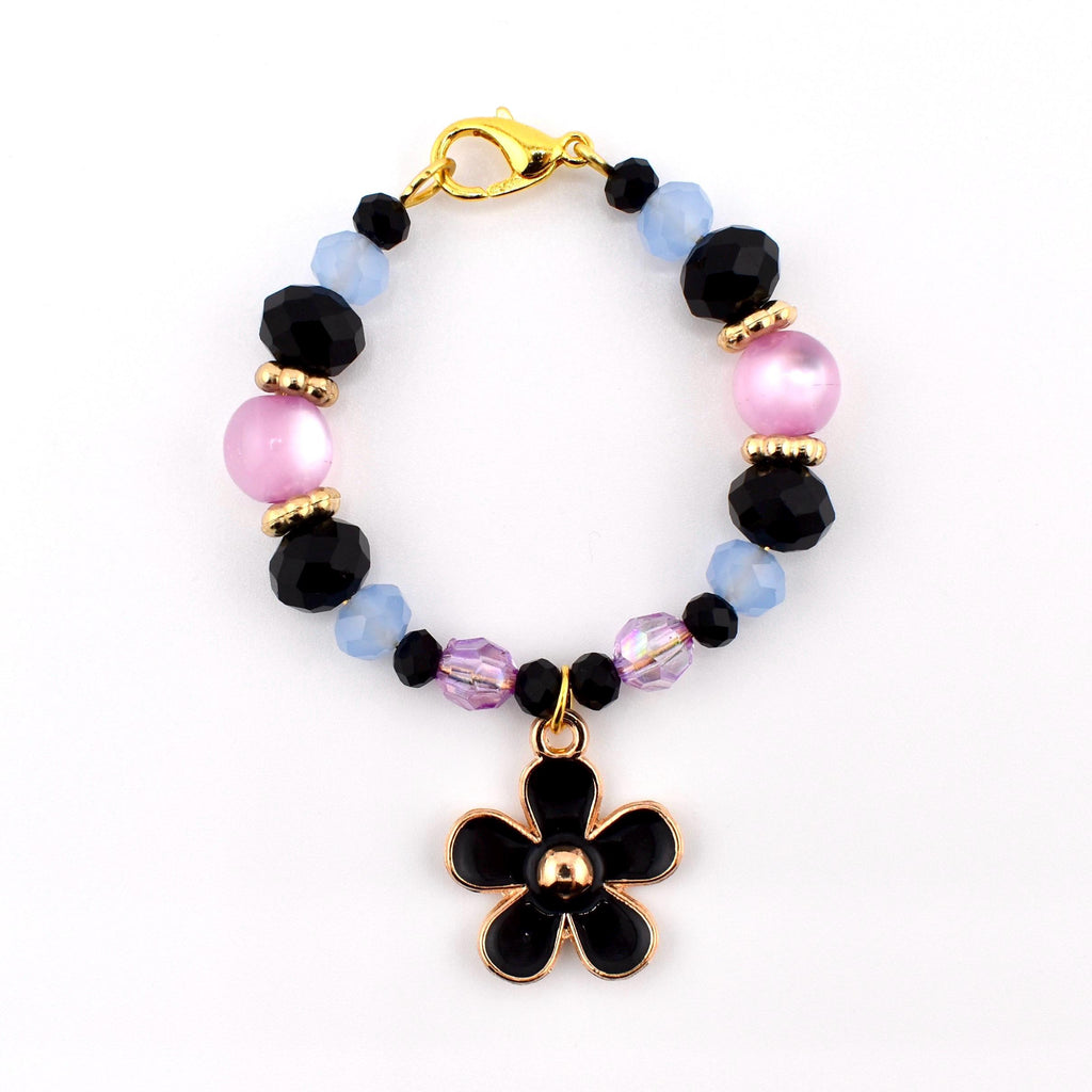 Midnight Floral Tumbler Handle Charm Bracelet