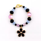 Midnight Floral Tumbler Handle Charm Bracelet