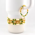 Heirloom Floral Cream Tumbler Handle Bracelet