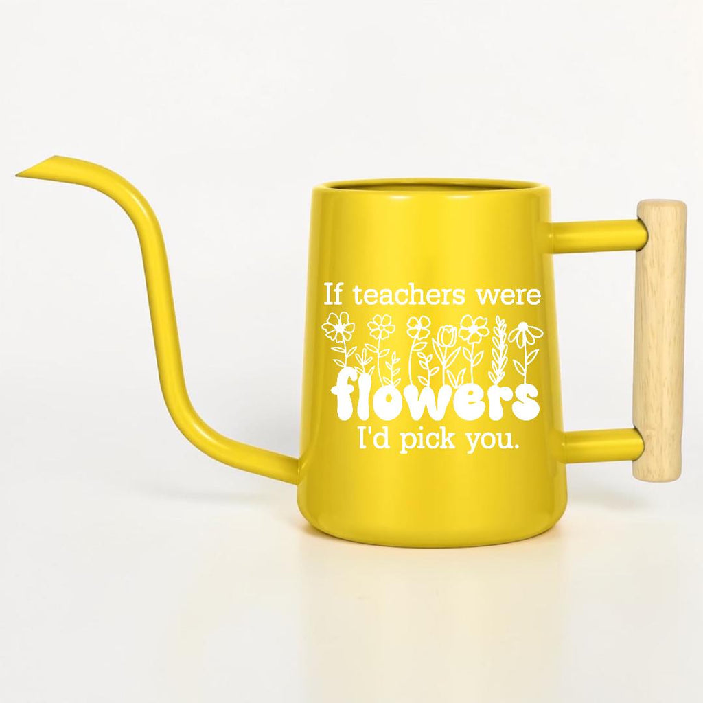 Personalized Watering Can with Flower Design and Customizable Name or Word