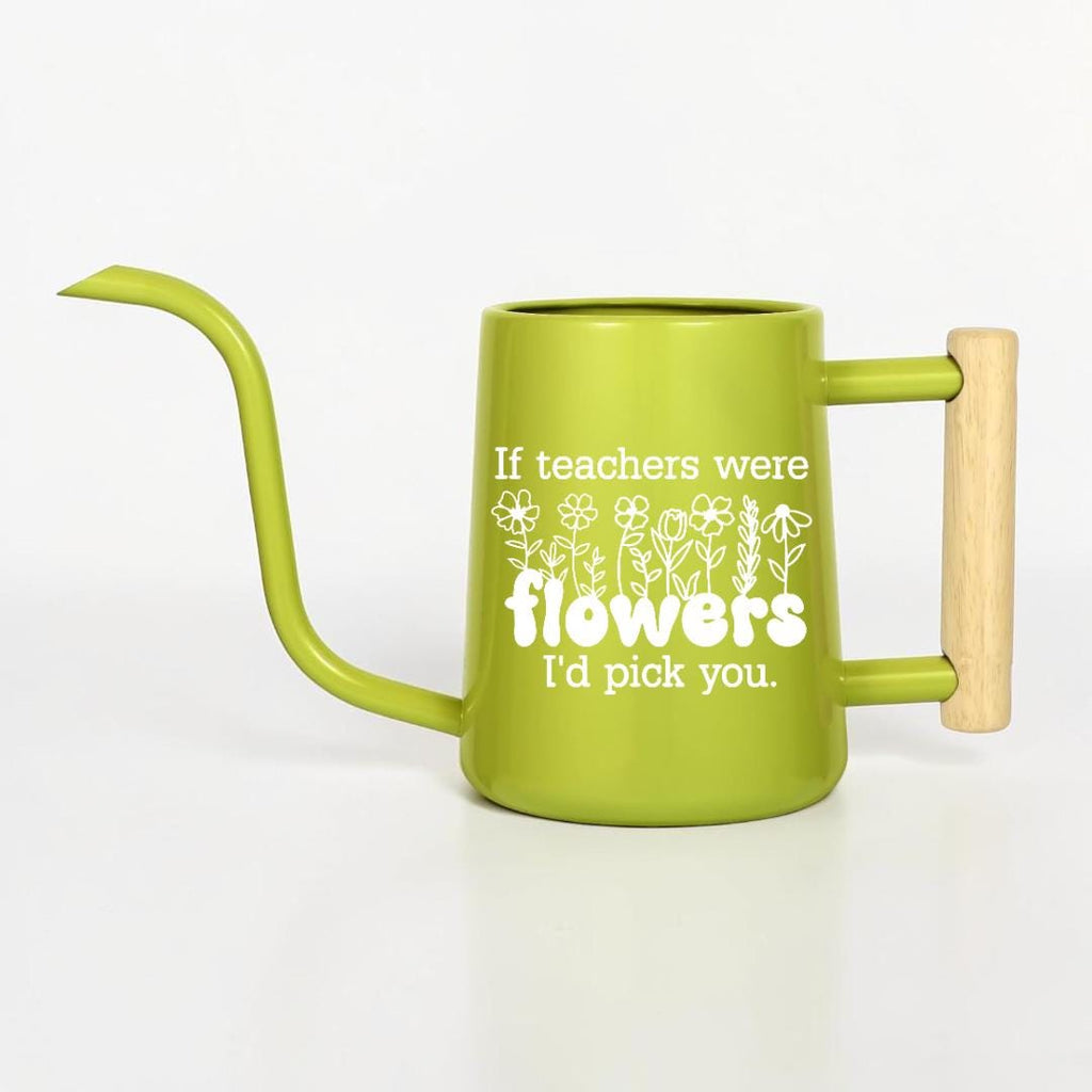 Personalized Watering Can with Flower Design and Customizable Name or Word