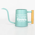 Personalized Watering Can with Flower Design and Customizable Name or Word