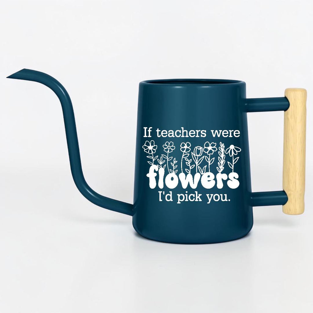 Personalized Watering Can with Flower Design and Customizable Name or Word