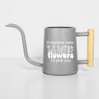 Personalized Watering Can with Flower Design and Customizable Name or Word