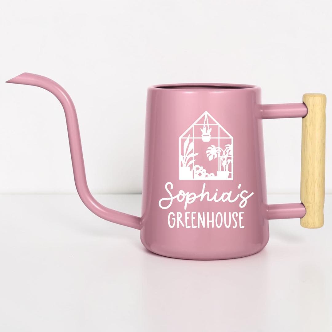 Metal Watering Can with Personalized Greenhouse Design