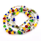 Tropical Destiny Bracelet Collection: Red Blue Yellow and Green Beaded Bracelets
