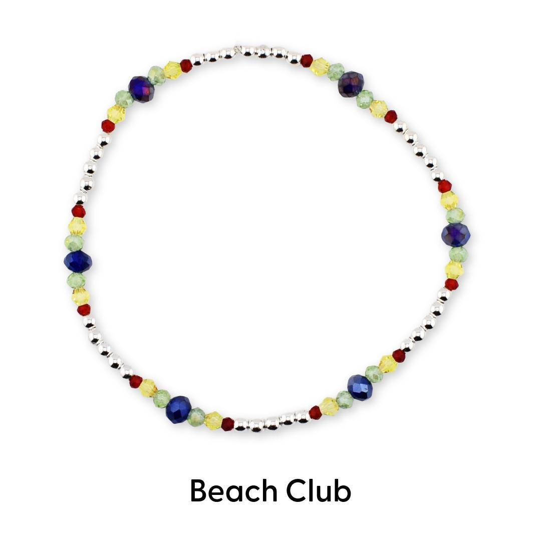Tropical Destiny Bracelet Collection: Red Blue Yellow and Green Beaded Bracelets