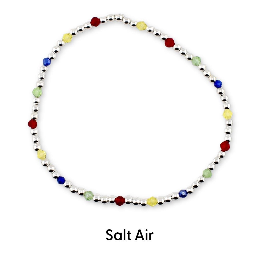Tropical Destiny Bracelet Collection: Red Blue Yellow and Green Beaded Bracelets