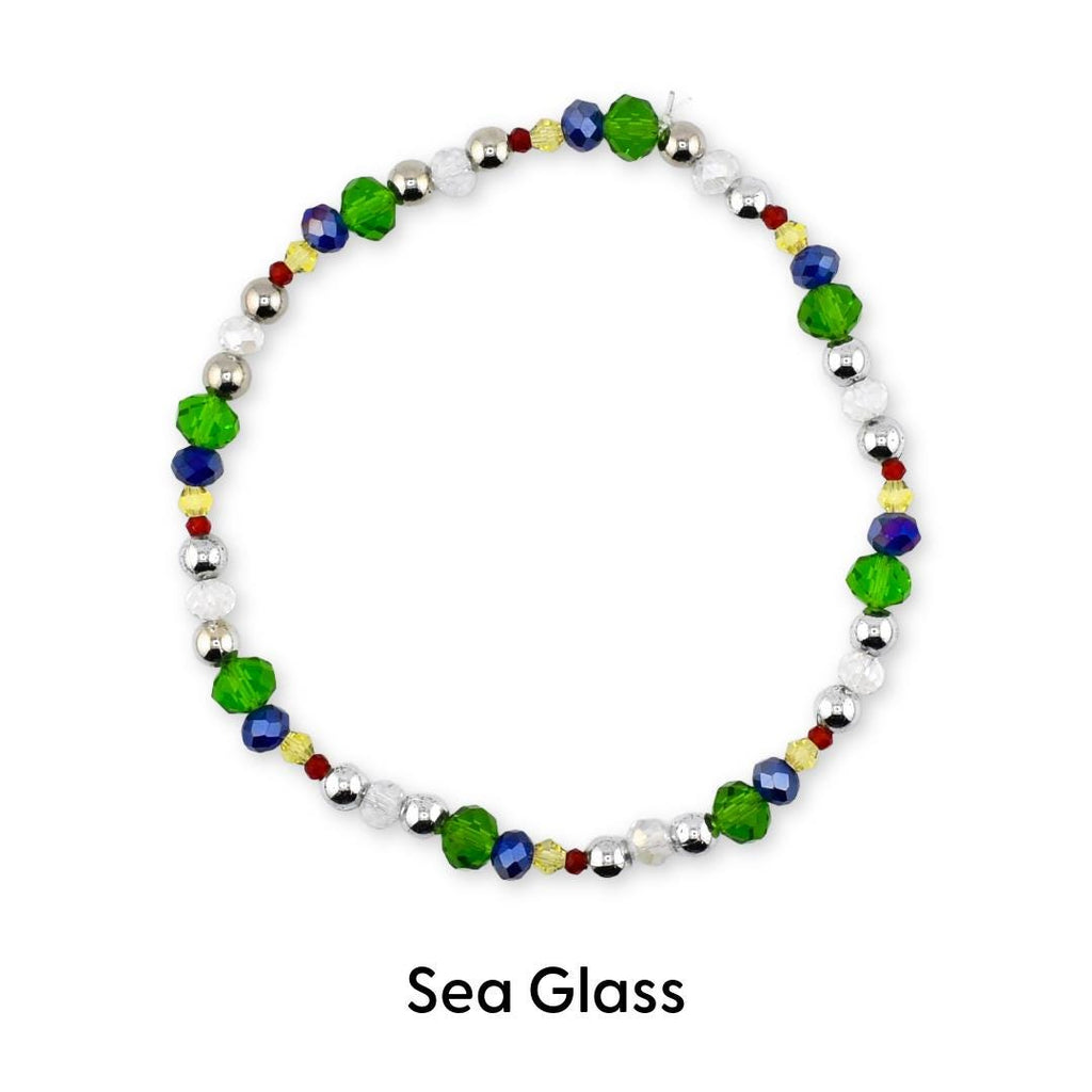 Tropical Destiny Bracelet Collection: Red Blue Yellow and Green Beaded Bracelets