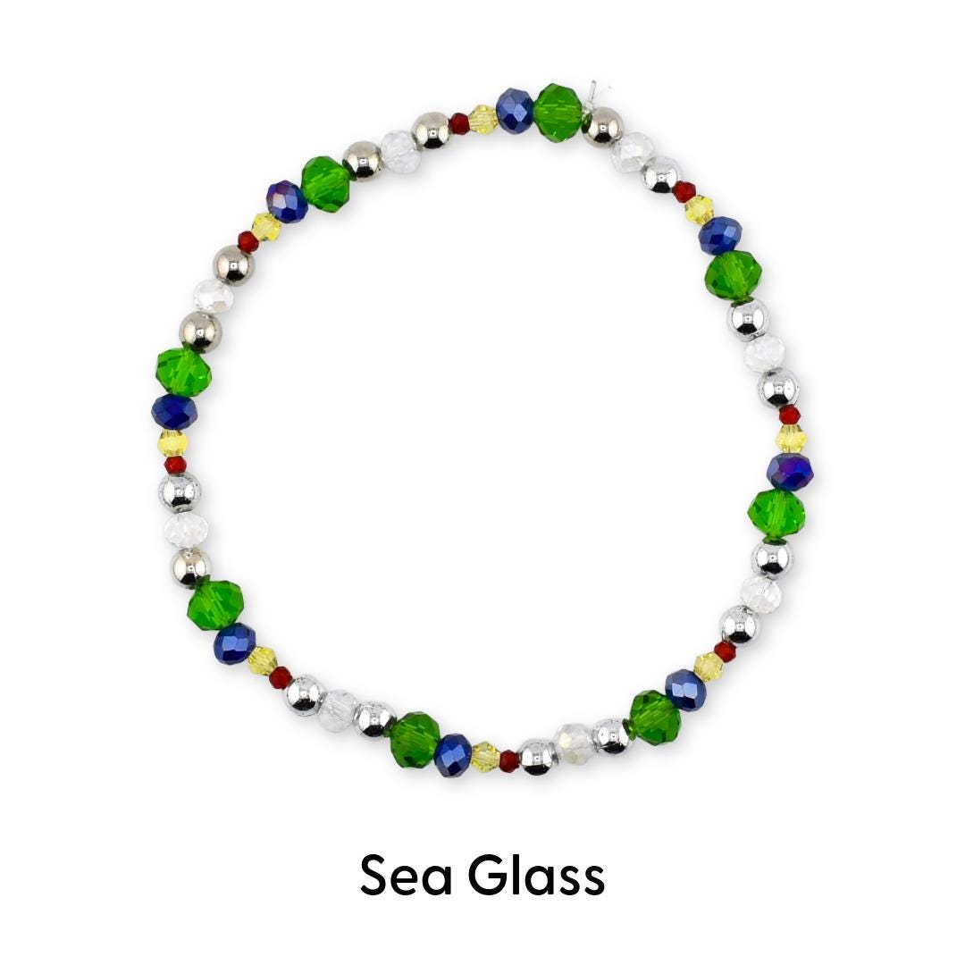Tropical Destiny Bracelet Collection: Red Blue Yellow and Green Beaded Bracelets