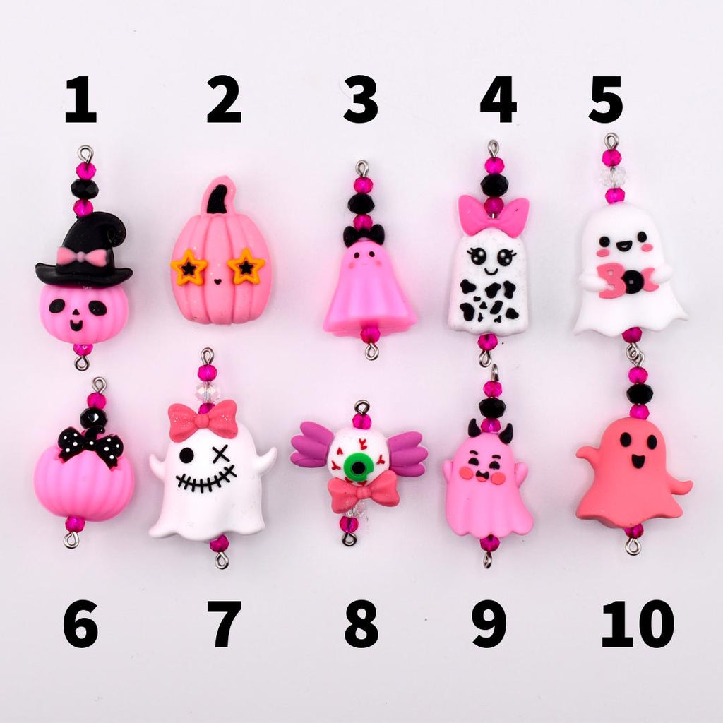 Pink Ghost Tumbler Handle Charm Bracelet