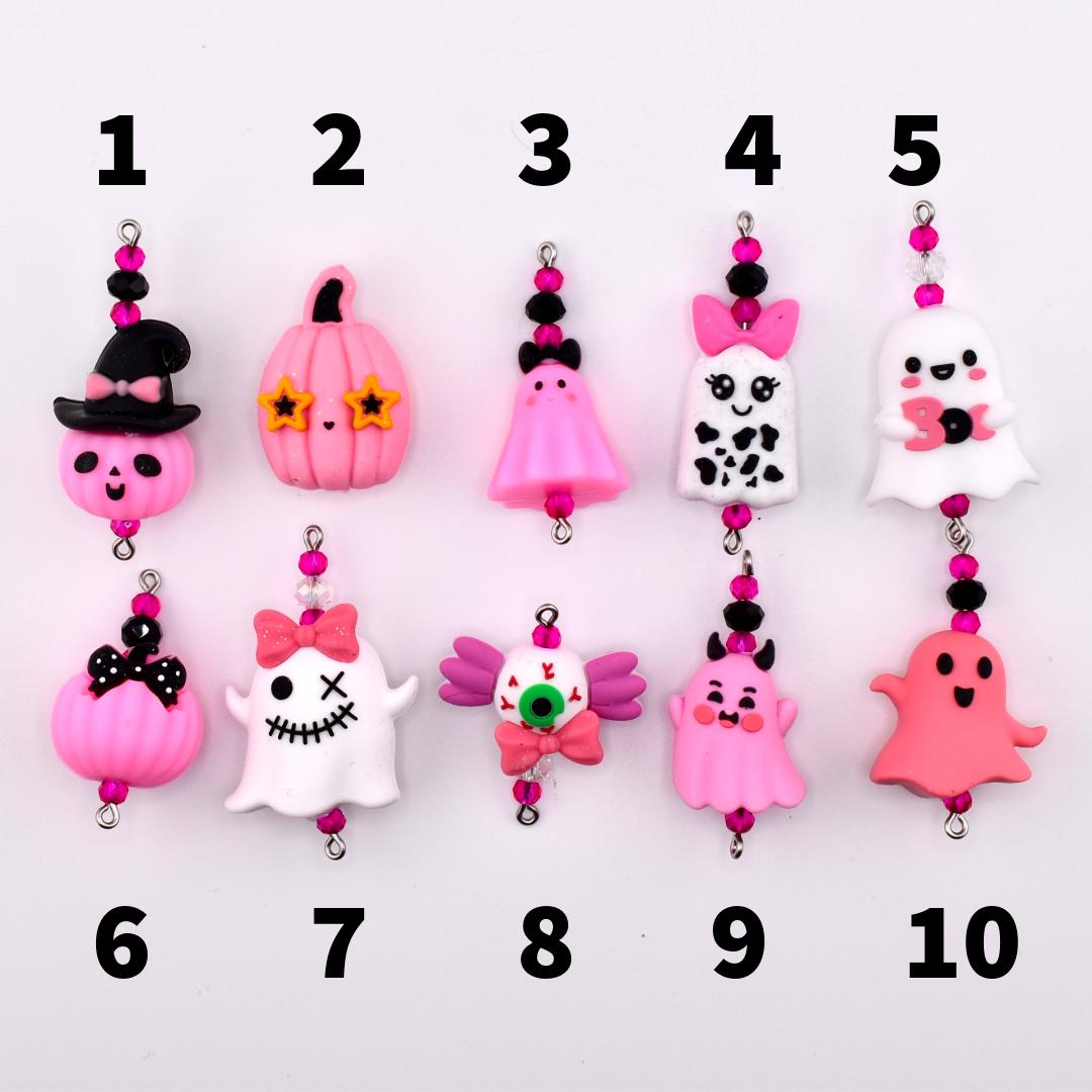 Pink Ghost Tumbler Handle Charm Bracelet
