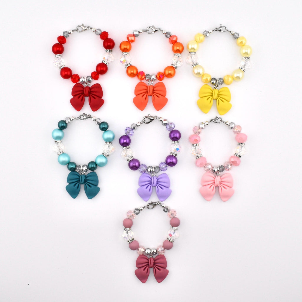 Simple Bow Charm Tumbler Handle Bracelet